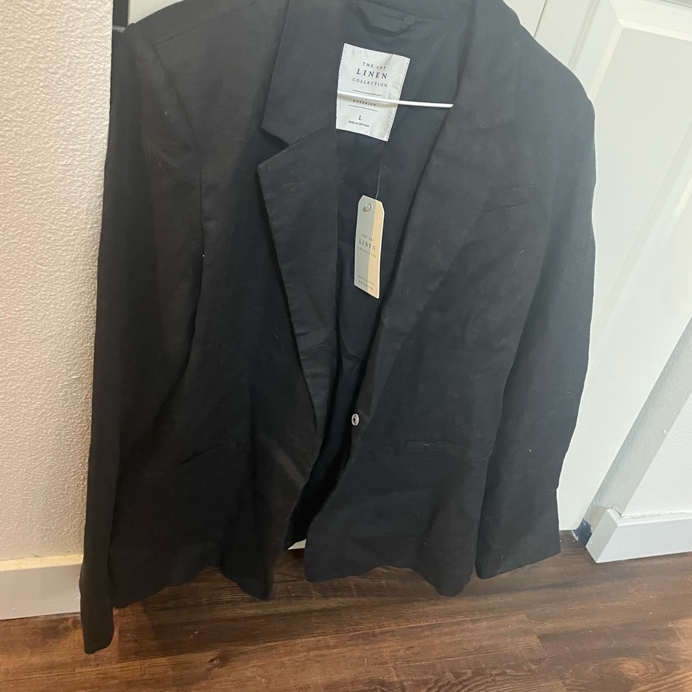 NWT linen Black Blazer